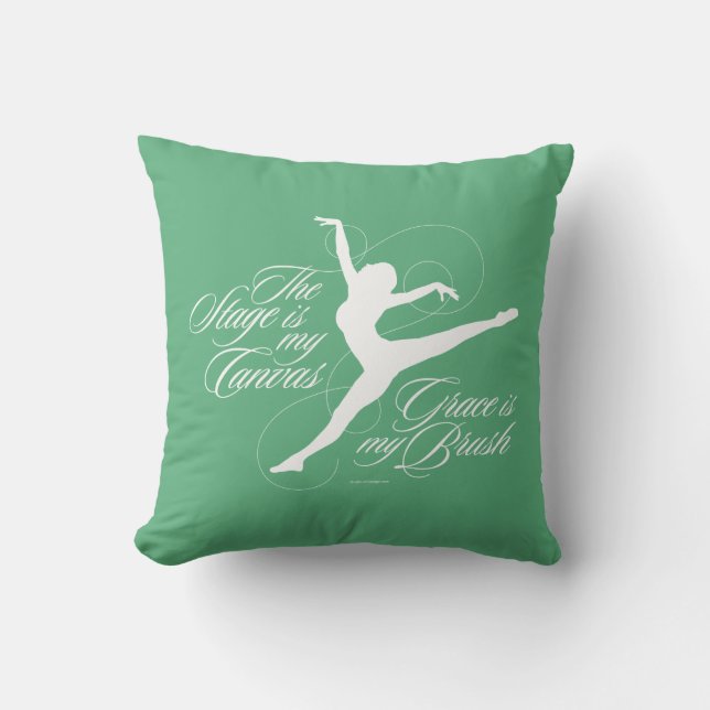 Grace Is My Brush (Dance) Throw Pillow (Front)