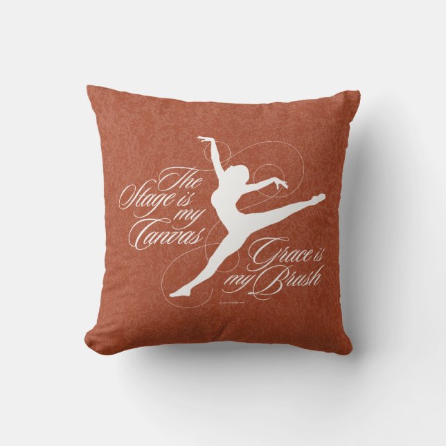 Grace Is My Brush (Dance) Throw Pillow (Front)