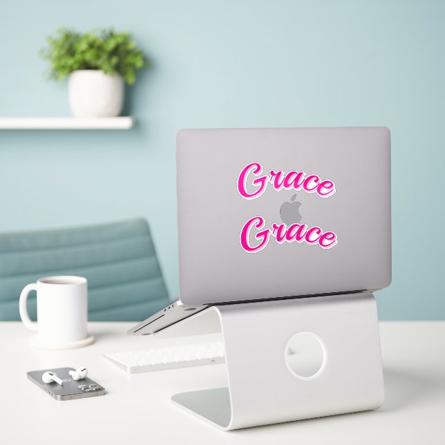 Grace Name In Passion Pink, (Laptop On Desk)