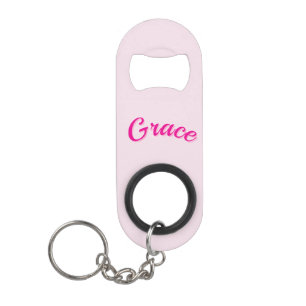 Grace Name In Passion Pink, Keychain Bottle Opener