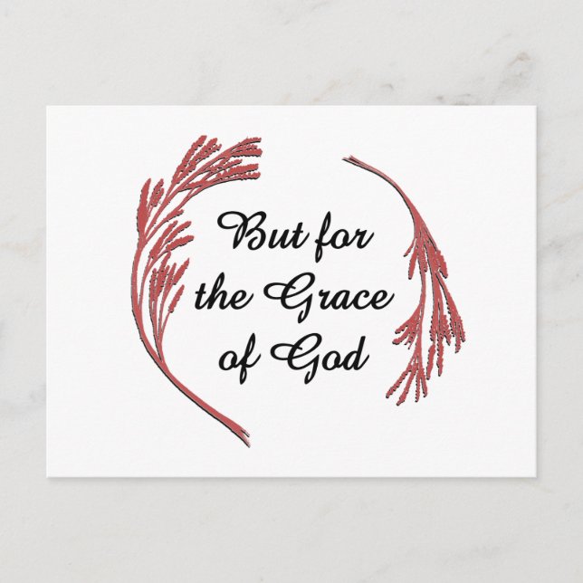Grace Of God Recovery Slogan Inspirational Saying Postcard (Front)