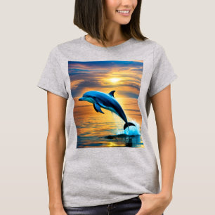 Grace of the Ocean: A Dolphin’s Glide T-Shirt