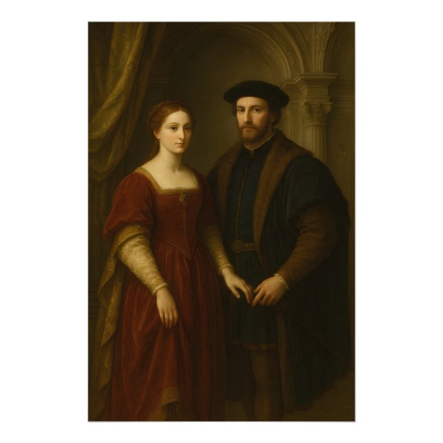 Grace of the Renaissance – Portrait of a Noblewoma Photo Print (Front)