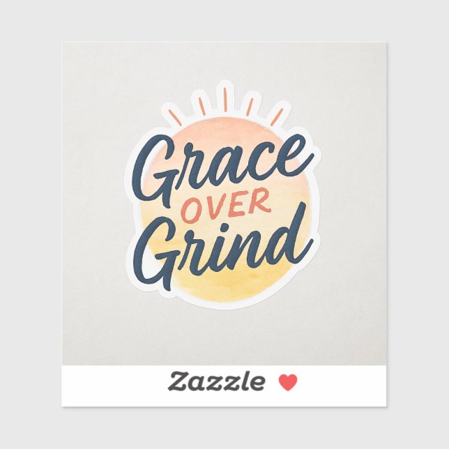 Grace Over Grind Faith Sticker | Christian Motivat (Sheet)