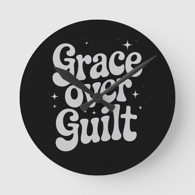 Grace Over Guilt Wall Clock (Front)