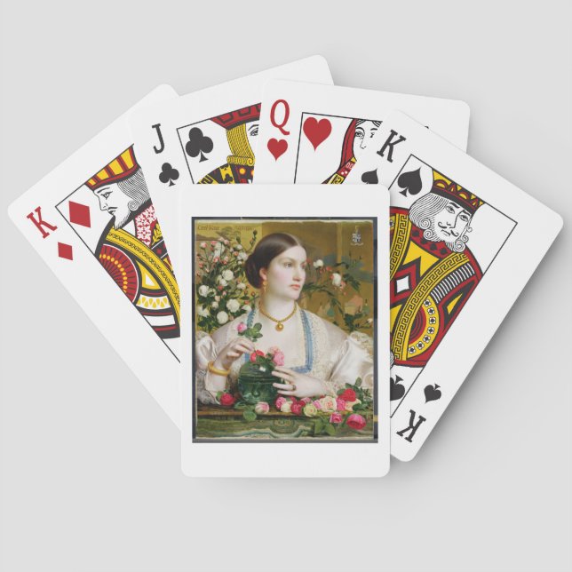 Grace Rose, 1866 (oil on panel) Playing Cards (Back)