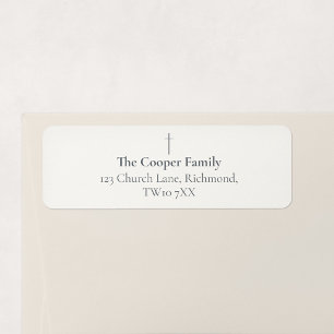 Grace Stone Minimal Cross Family Return Address