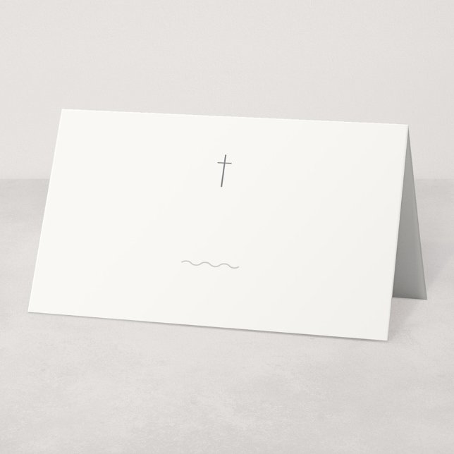 Grace Stone Religious Place Card or Buffet Label (Grace | Stone - Folded Buffet or Place Card for Handwriting)
