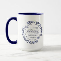 "Grace Upon Grace" 15 oz. Mug  (Navy)