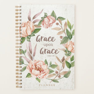 Grace Upon Grace - John 1:16 - Floral Planner
