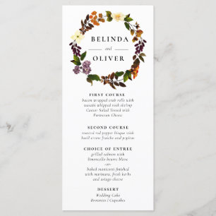 Grace Vintage Wedding Menu Card