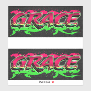 Grace Vorname Name Graffiti Aufkleber Sticker