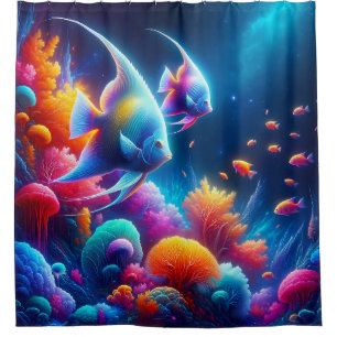 “Graceful Angelfish Coral Reef Art”