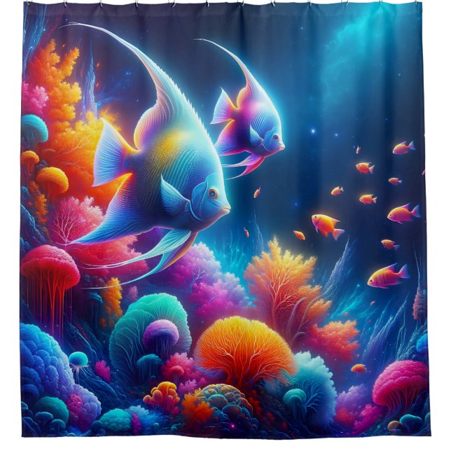“Graceful Angelfish Coral Reef Art” (Front)