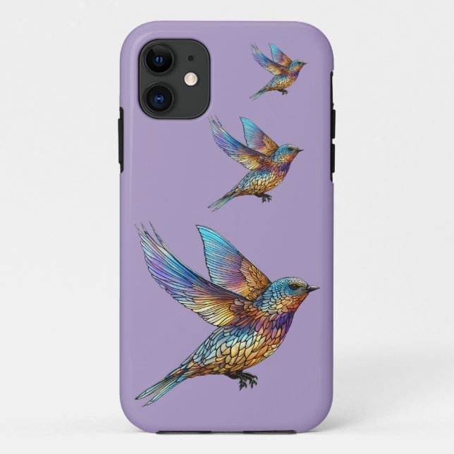 "Graceful Aviator" Multi-coloured Swift Bird Case-Mate iPhone Case (Back)
