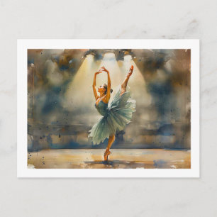 Graceful Ballerina in Motion, Postcard