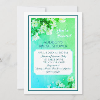 Graceful Beauty! Custom Bridal Shower Invitation