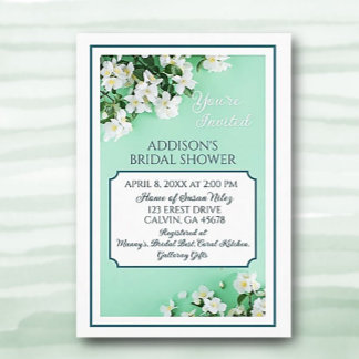 Graceful Beauty! Custom Bridal Shower Invitation