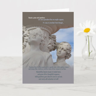 Graceful beauty inspirational blank card