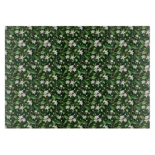 Graceful Blooming Jasmine Vines Cutting Board (Front)