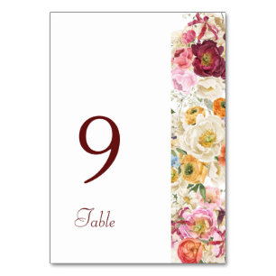 GRACEFUL Blooms Table Number