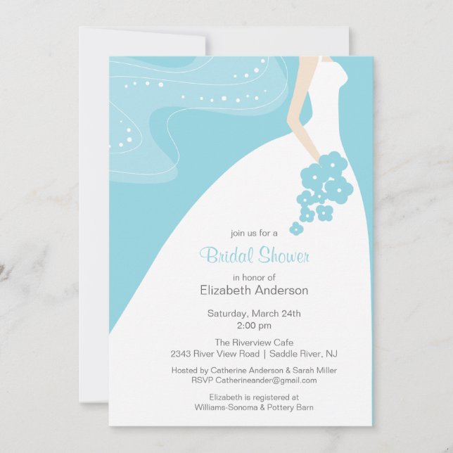Graceful Bride Bridal Shower Invitation (Front)