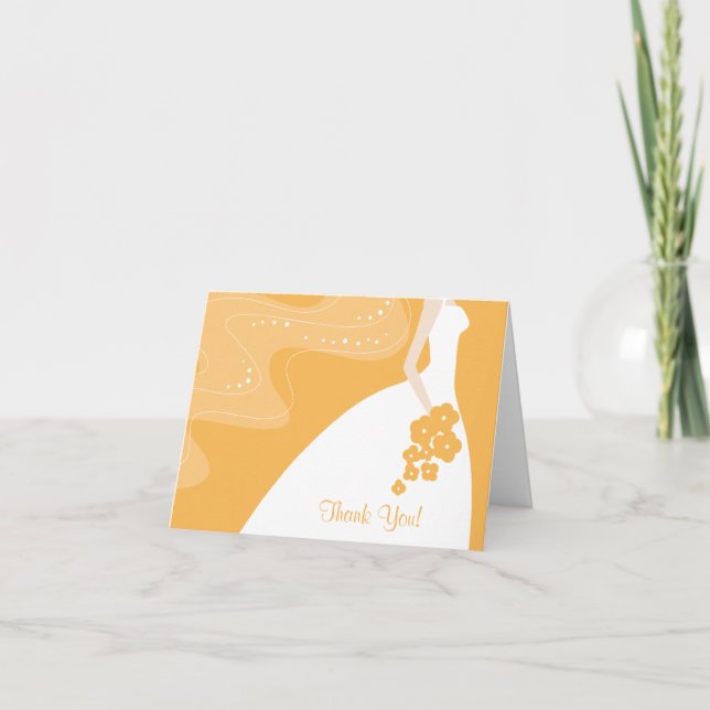 Graceful Bride Thank You Note Card (Front)