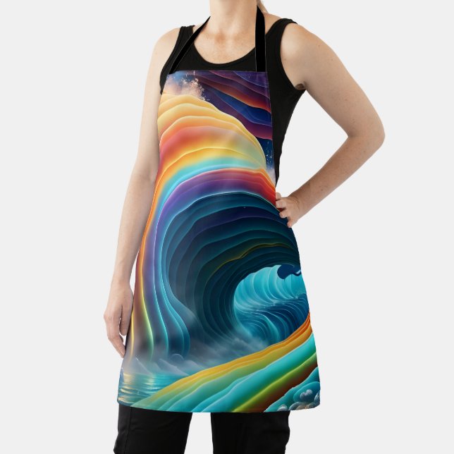 Graceful Bright Rainbow Waterfall Apron (Insitu)