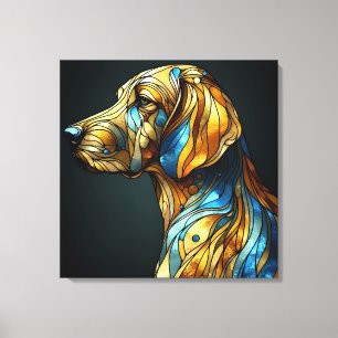 Graceful Canine Elegance - AI Canvas Print