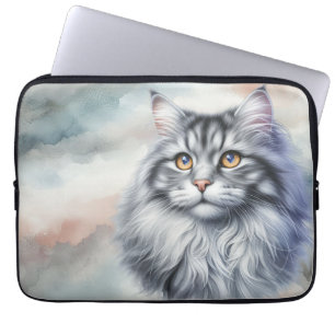 Graceful Cat Elegant & Chic for Cat Lovers Laptop Sleeve