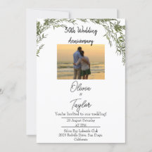 Graceful Classic Greenery Wedding Anniversary 