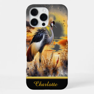 Graceful Crane at Sunset iPhone 16 Pro Max Case