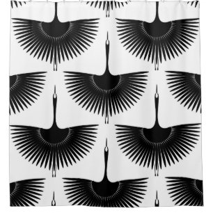 Graceful Crane: Oriental Bird Pattern