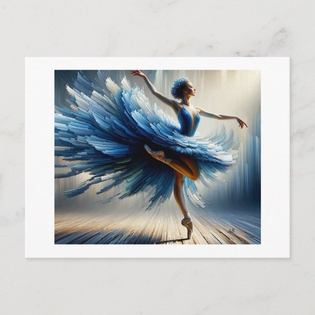 Graceful Dancer in Motion,  Postcard (Front)
