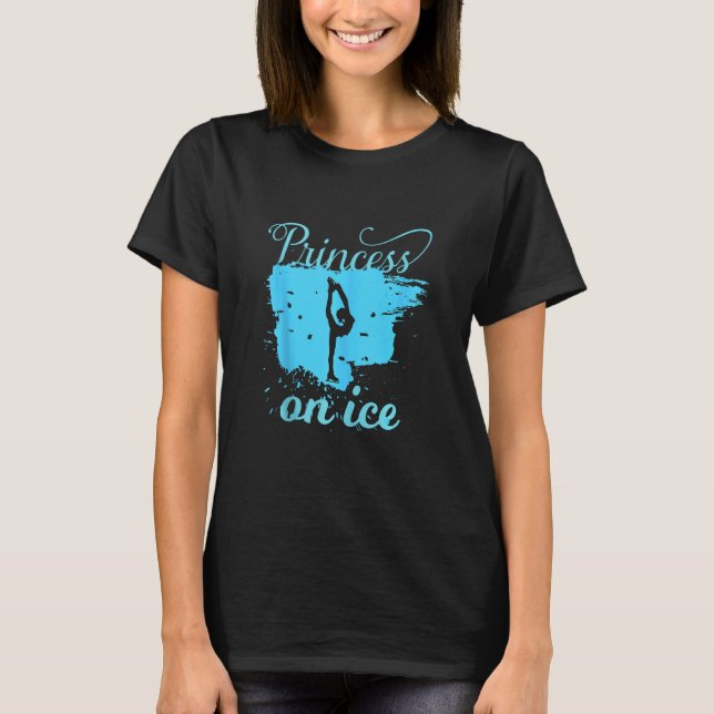 Graceful Dancing Ice Skating Princess On Ice T-Shirt (Front)