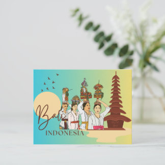 Graceful Essence : Carte postale de femme balinais