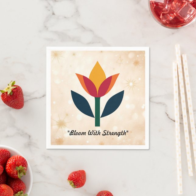 "Graceful Flower Art" Napkin (Insitu)