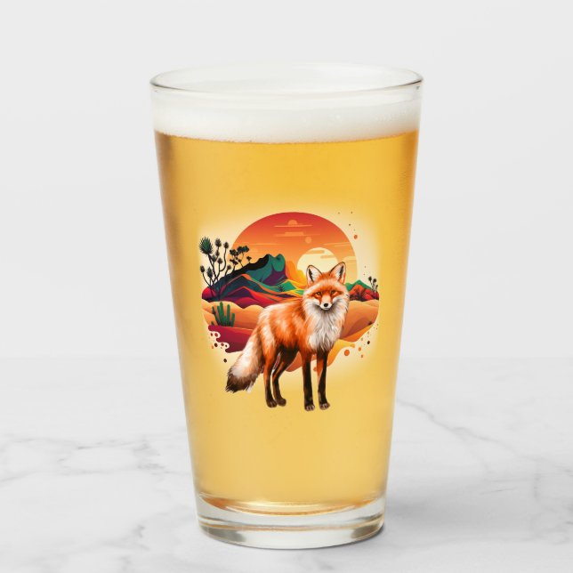 Graceful Fox Mug Glass (Front Filled)