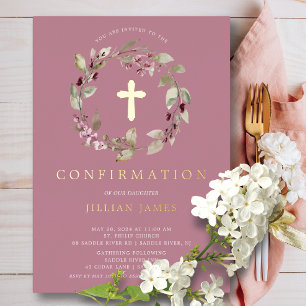 Graceful Gathering First Confirmation Invitation