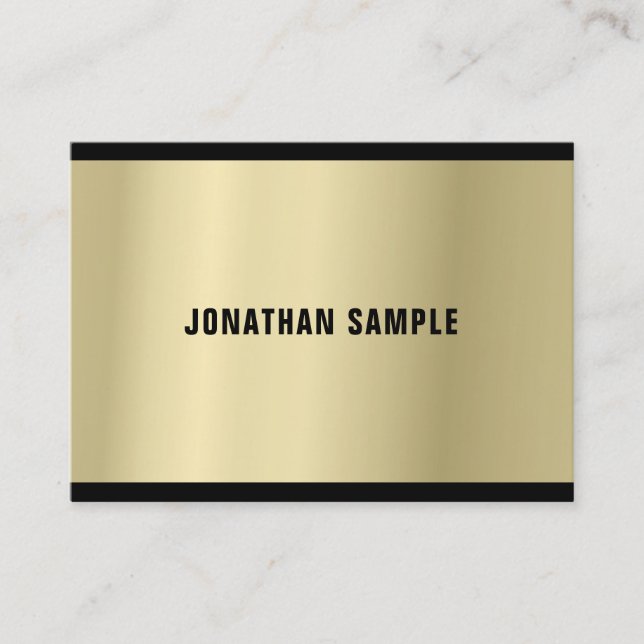 Graceful Glamourous Gold Look Professional Luxury Business Card (Front)