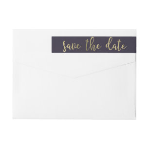 Graceful Glow EDITABLE COLOR Save The Date Label