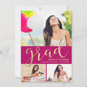 Graceful Glow EDITABLE COULEUR Carte photo de grad