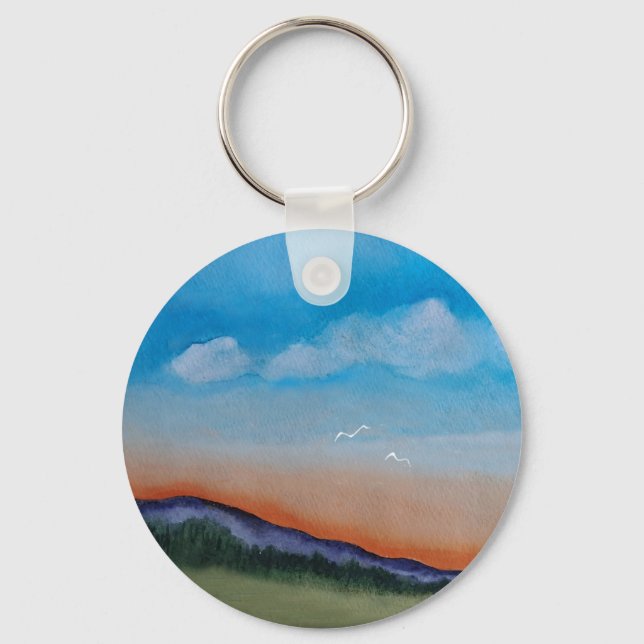 Graceful Glowing Hills Keychain (Front)