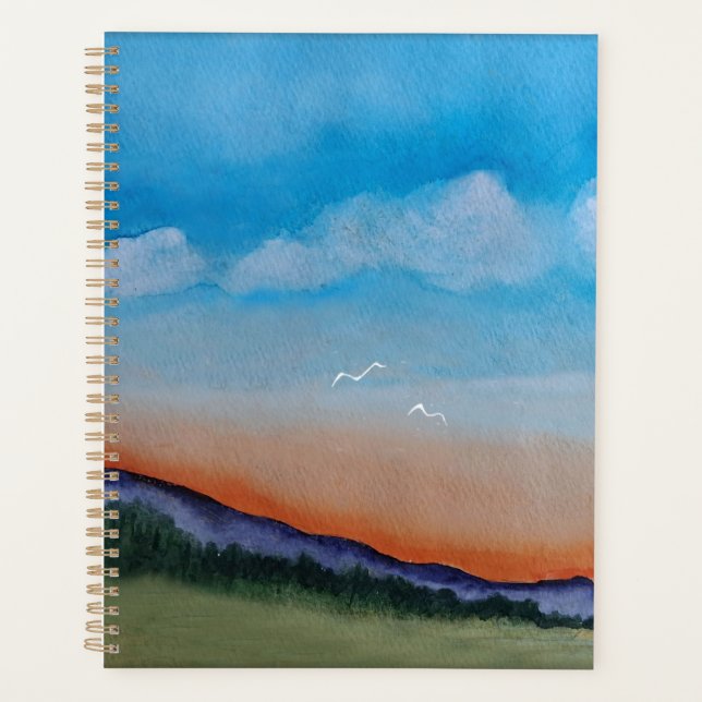 Graceful Glowing Sunset Hills Planner (Front)