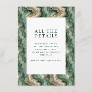 Graceful Green Marble Pattern Enclosure Card