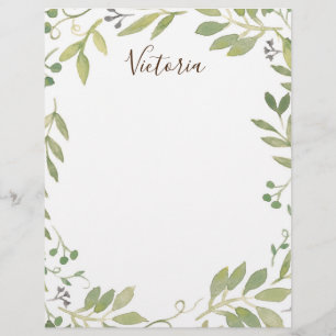 Graceful Greenery Letterhead