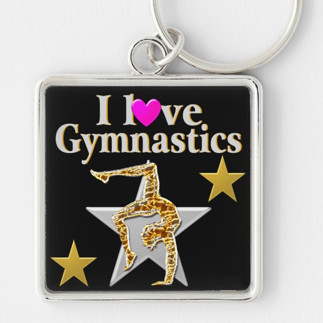 GRACEFUL GYMNAST GIRL KEYCHAIN (Front)