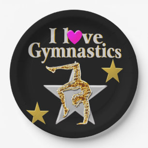GRACEFUL GYMNAST GIRL PAPER PLATE