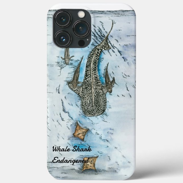 Graceful Hand Painted Whale Shark Case-Mate iPhone Case (Back)