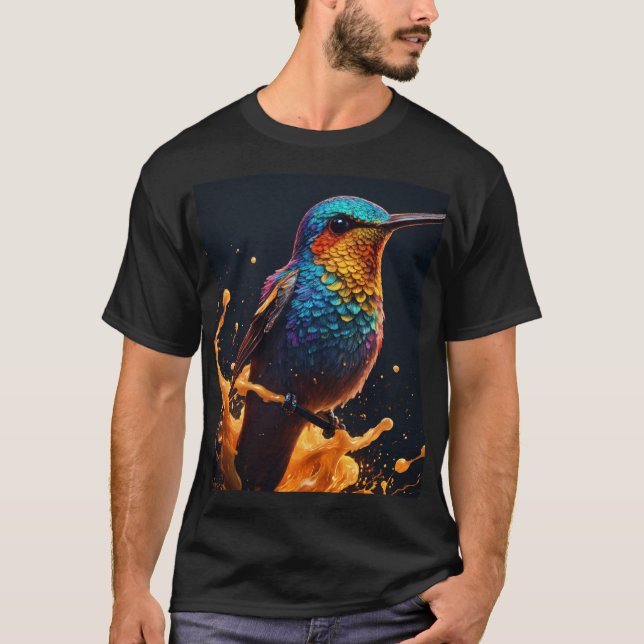 Graceful Hummingbird Flight T-Shirt (Front)